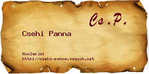 Csehi Panna névjegykártya